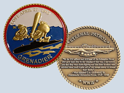 USS Grenadier SS 210 Challenge Coin