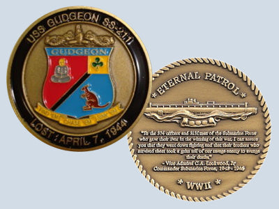 USS Gudgeon SS 211 Challenge Coin