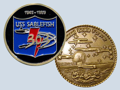 USS Sablefish SS 303 Challenge Coin