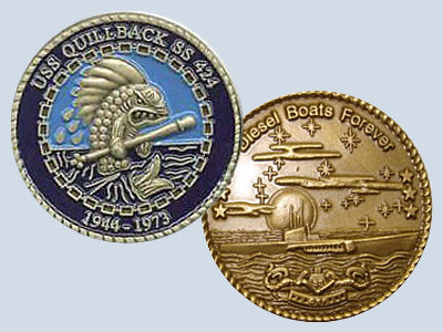 USS Quillback SS 424 Challenge Coin — Design 41