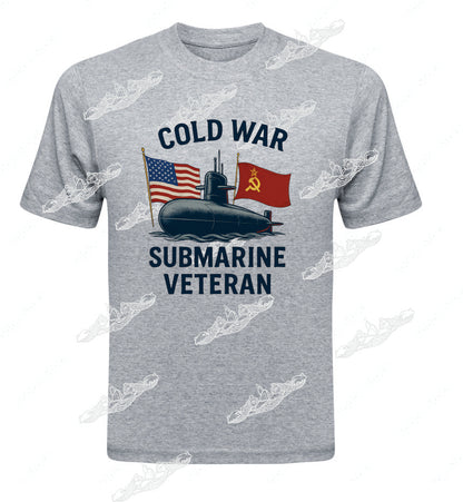 COLD WAR Submarine Veteran with 2 flags & Sub: Clothing