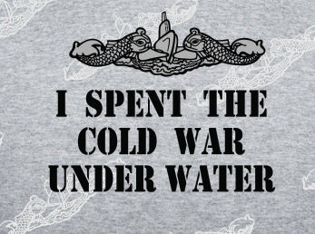 COLD WAR Under Water Text & Dolphins: Clothing
