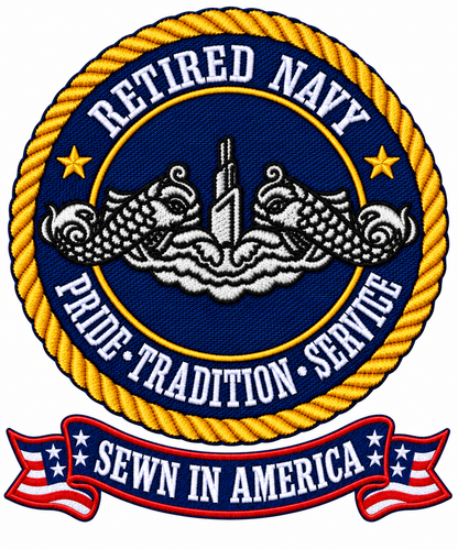 Retired Navy Submarine Dolphins PATCH