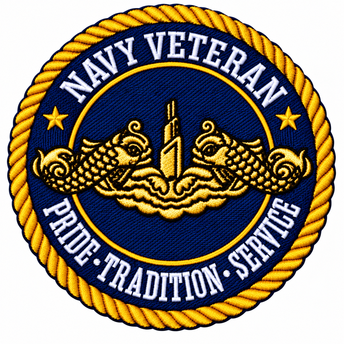 NAVY VETERAN SUBMARINE gold DOLPHINS PATCH