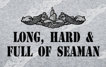 Long, Hard and Full Of Seaman TEXT and Dolphins Clothing