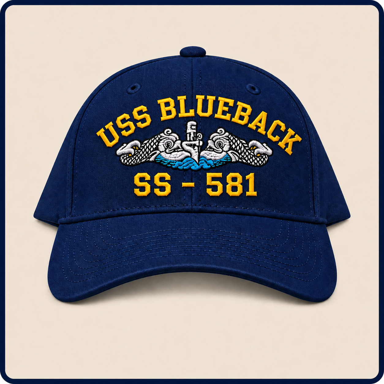 USS BLUEBACK SS-581 HAT approved boat mockup