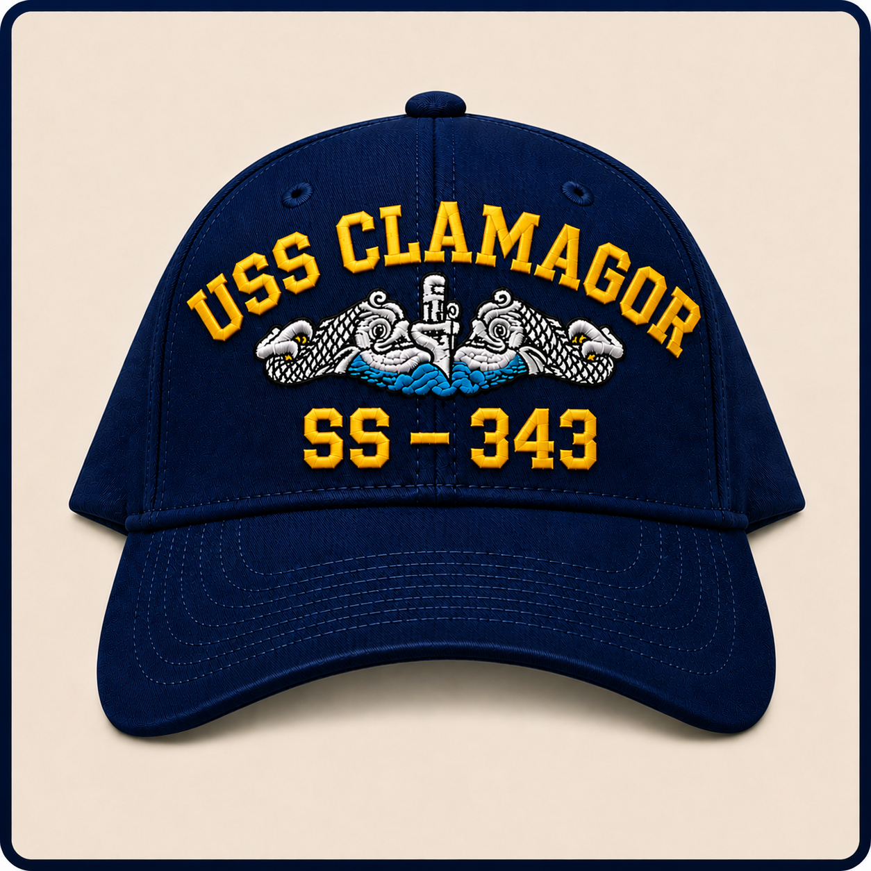 USS CLAMAGOR SS-343 HAT approved boat mockup