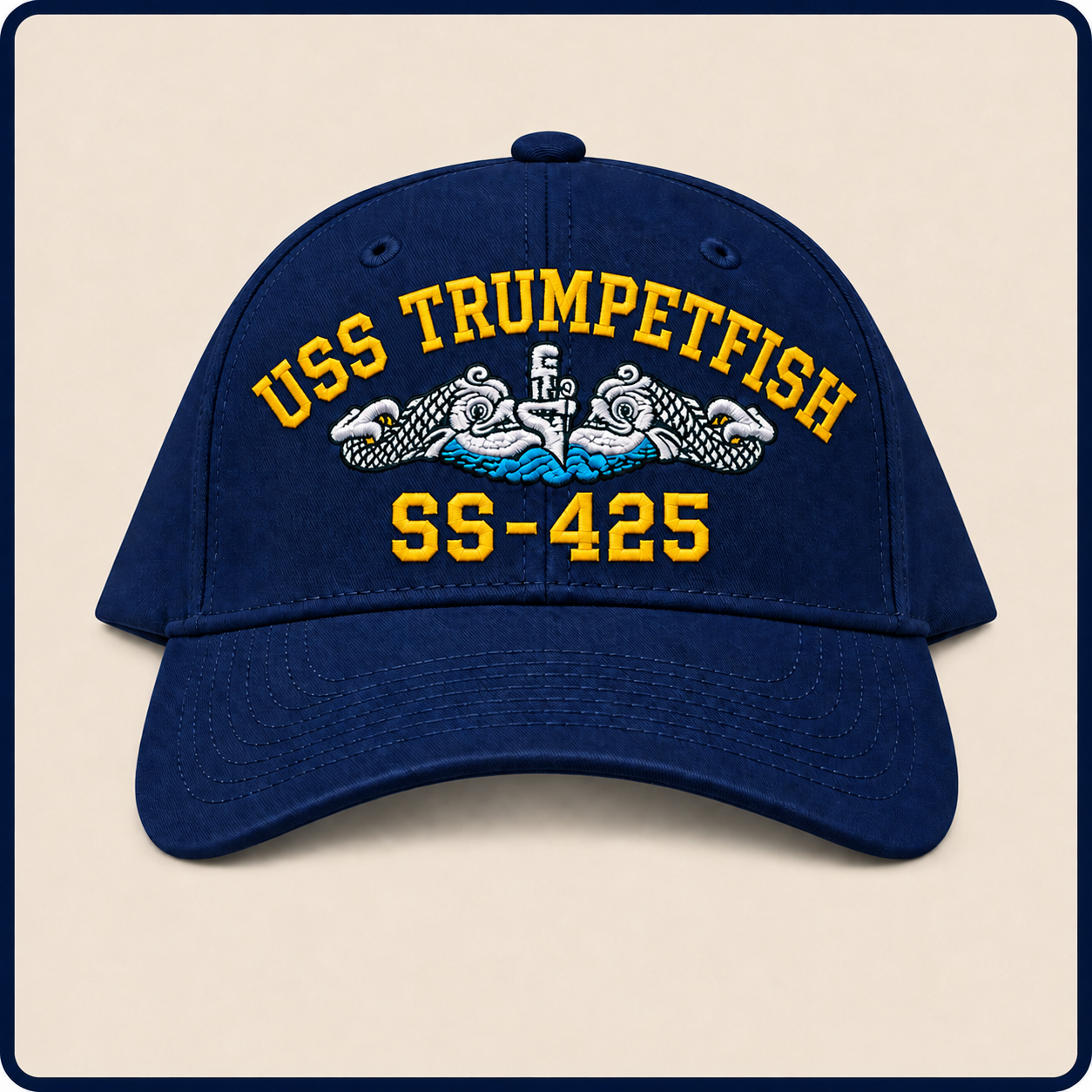 USS TRUMPET FISH SS-425 HAT approved boat mockup