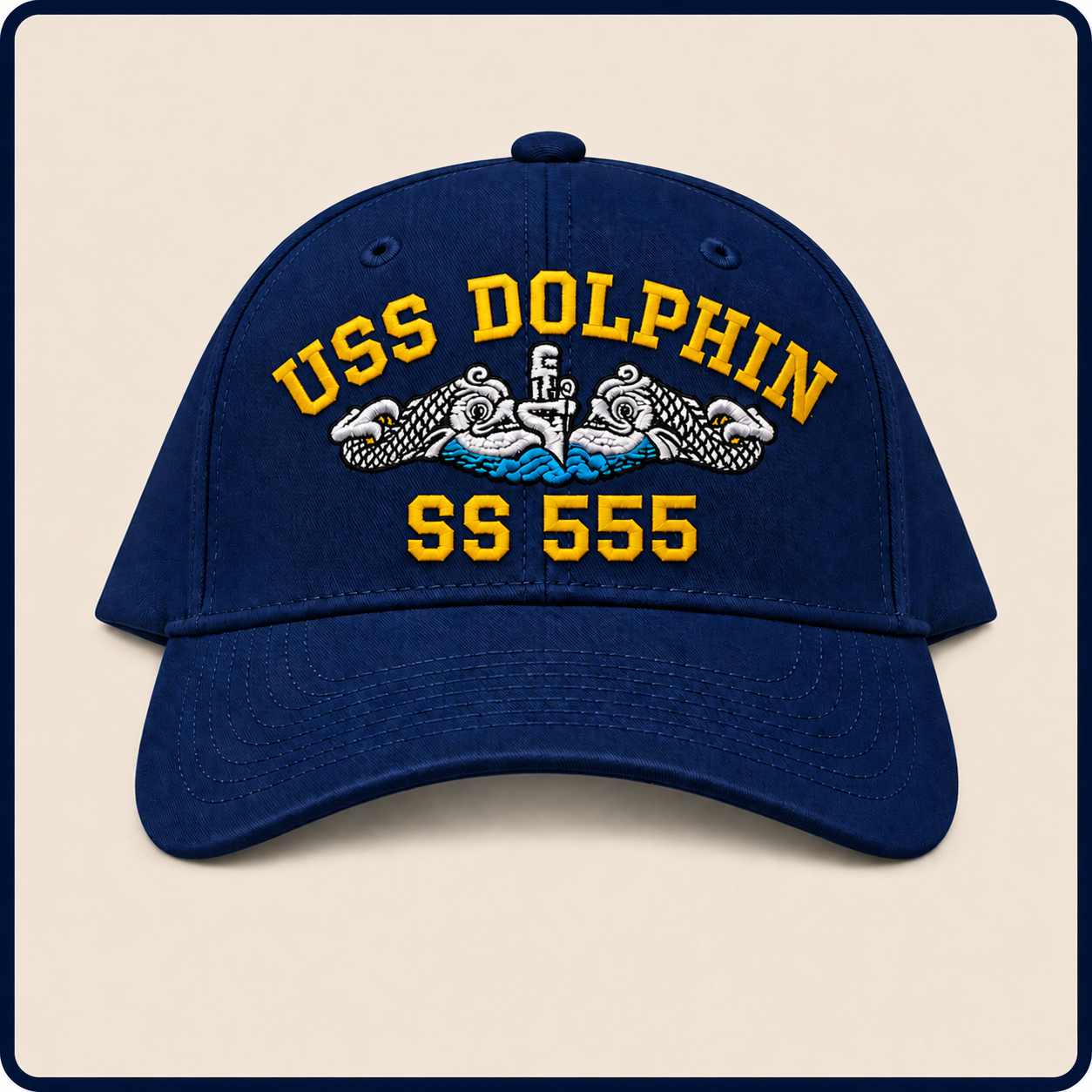 USS DOLPHIN SS-555 HAT approved boat mockup