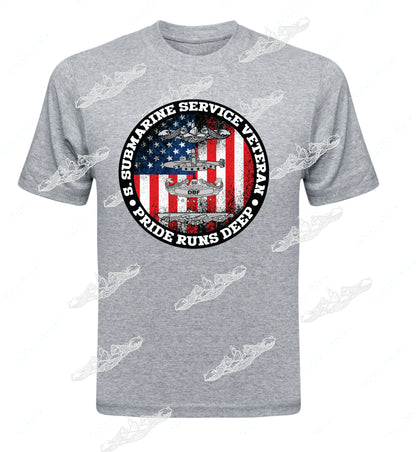 Submarine Service Veteran Pride Runs Deep - Circle Emblem :  Clothing