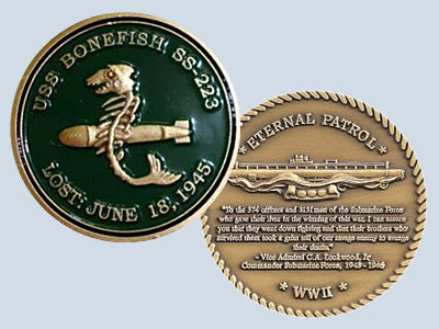 USS Bonefish SS 223 Challenge Coin