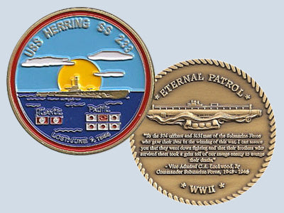 USS Herring SS 233 Challenge Coin