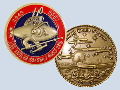 USS Angler SS 240 Challenge Coin