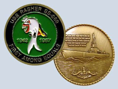 USS Rasher SS 269 Challenge Coin