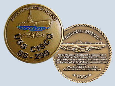 USS Cisco SS 290 Challenge Coin