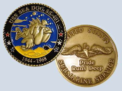 USS Sea Dog SS 401 Challenge Coin