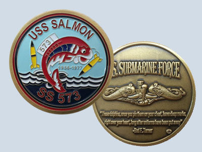 USS Salmon SS 573 Challenge Coin