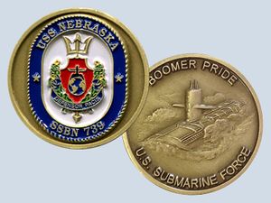 USS Nebraska SSBN 739 Challenge Coin