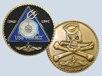 USS Permit SSN 594 Challenge Coin