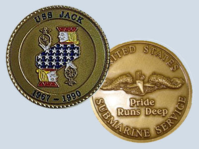 USS Jack SSN 605 Challenge Coin