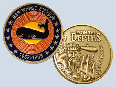 USS Whale SSN 638 Challenge Coin