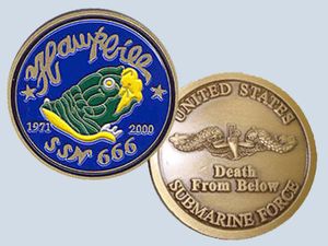 USS Hawkbill SSN 666 Challenge Coin