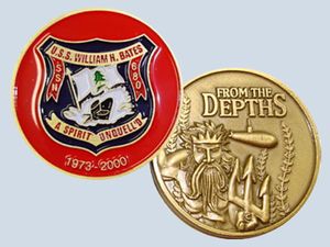 USS William H. Bates SSN 680 Challenge Coin