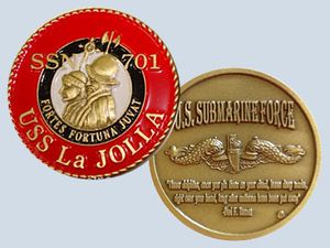 USS La Jolla SSN 701 Challenge Coin