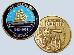 USS Baltimore SSN 704 Challenge Coin