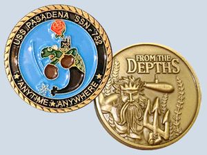 USS Pasadena SSN 752 Challenge Coin