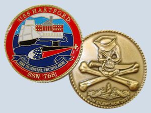 USS Hartford SSN 768 Challenge Coin