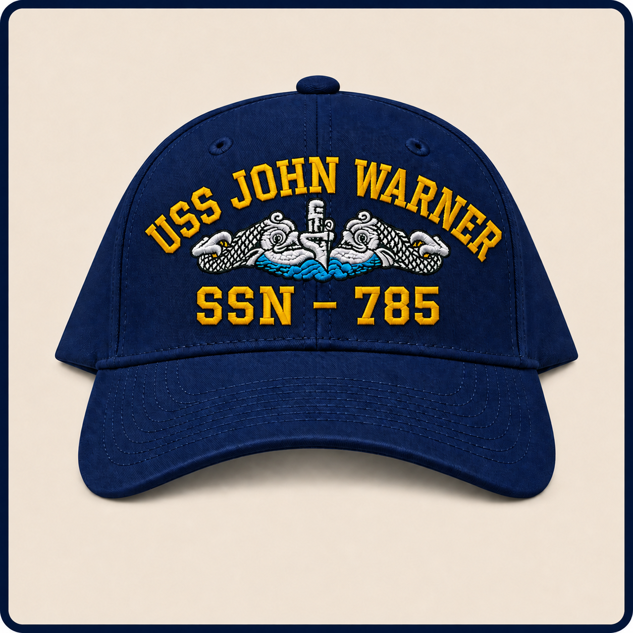 USS JOHN WARNER SSN-785 HAT approved boat mockup