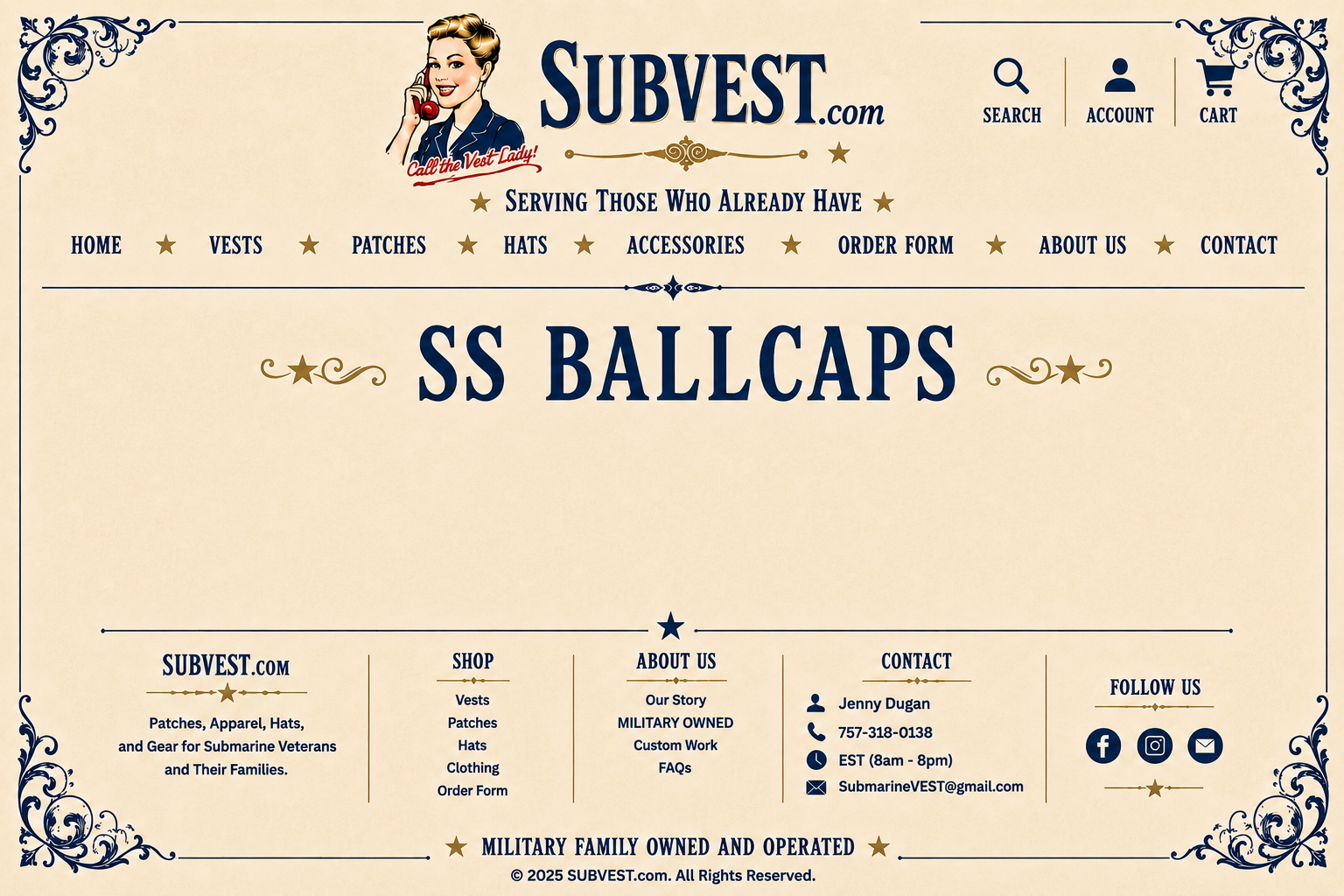 SUBVEST SS Ballcaps